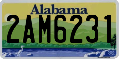 AL license plate 2AM6231