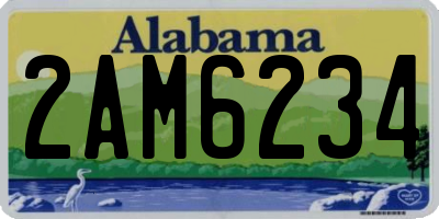 AL license plate 2AM6234