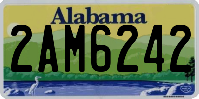 AL license plate 2AM6242