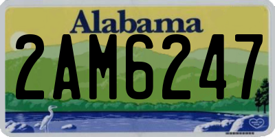 AL license plate 2AM6247