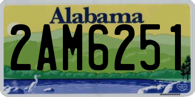 AL license plate 2AM6251