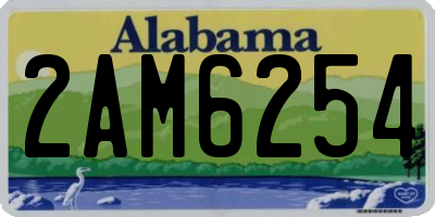 AL license plate 2AM6254