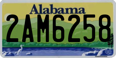 AL license plate 2AM6258