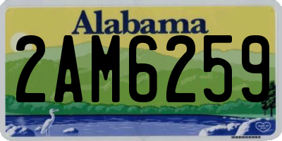 AL license plate 2AM6259