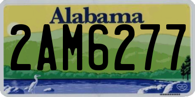 AL license plate 2AM6277