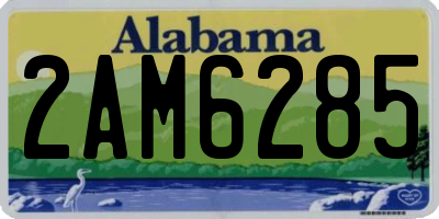 AL license plate 2AM6285
