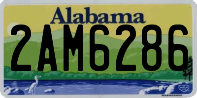 AL license plate 2AM6286