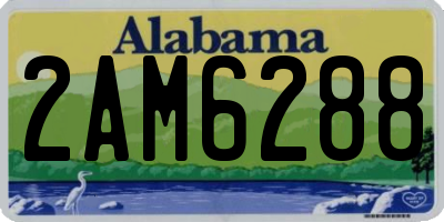 AL license plate 2AM6288
