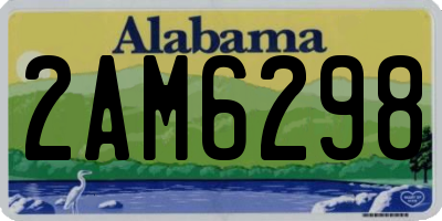 AL license plate 2AM6298