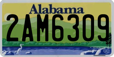 AL license plate 2AM6309