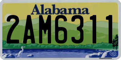 AL license plate 2AM6311