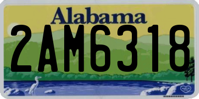 AL license plate 2AM6318