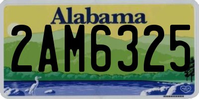 AL license plate 2AM6325