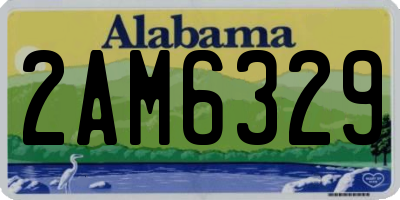 AL license plate 2AM6329