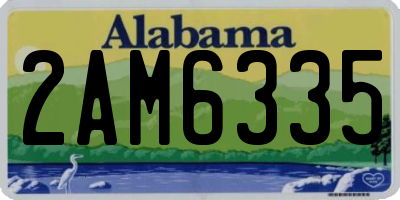 AL license plate 2AM6335
