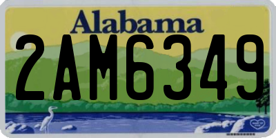 AL license plate 2AM6349