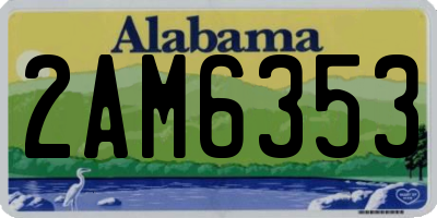 AL license plate 2AM6353