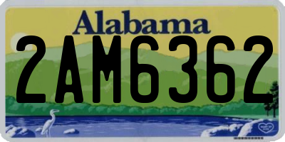 AL license plate 2AM6362