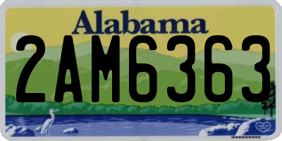AL license plate 2AM6363