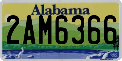 AL license plate 2AM6366