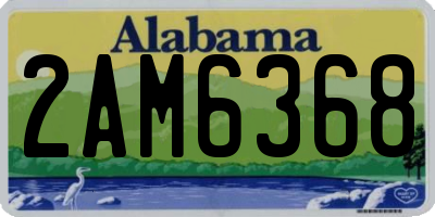 AL license plate 2AM6368