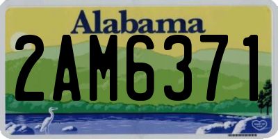 AL license plate 2AM6371