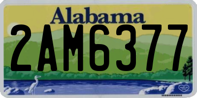 AL license plate 2AM6377