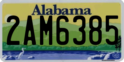 AL license plate 2AM6385