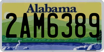 AL license plate 2AM6389