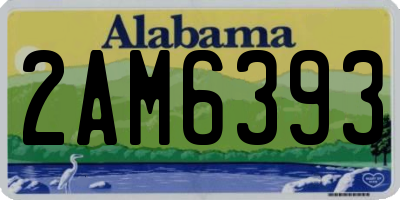 AL license plate 2AM6393