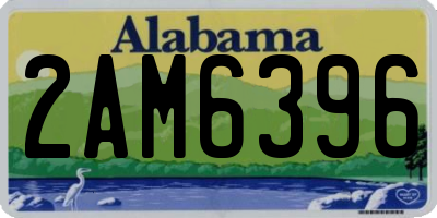 AL license plate 2AM6396