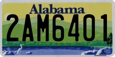 AL license plate 2AM6401