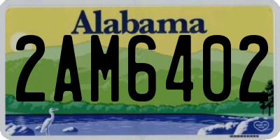 AL license plate 2AM6402