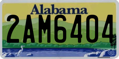 AL license plate 2AM6404