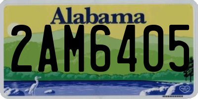 AL license plate 2AM6405