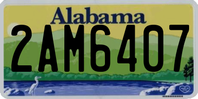 AL license plate 2AM6407