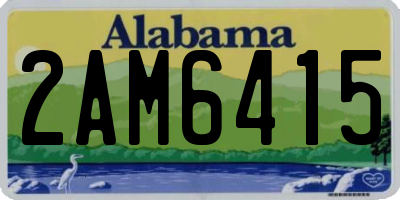 AL license plate 2AM6415