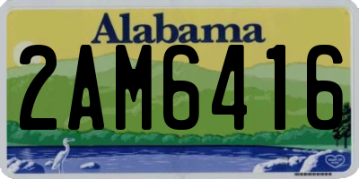 AL license plate 2AM6416