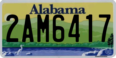 AL license plate 2AM6417