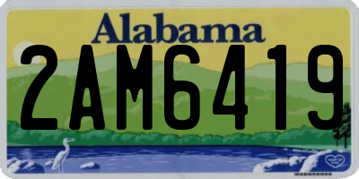 AL license plate 2AM6419