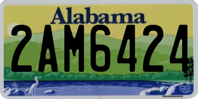 AL license plate 2AM6424