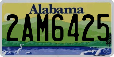 AL license plate 2AM6425