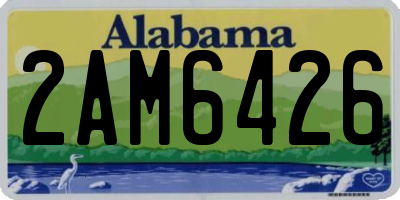 AL license plate 2AM6426
