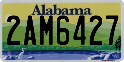 AL license plate 2AM6427