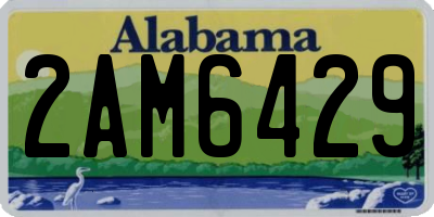 AL license plate 2AM6429
