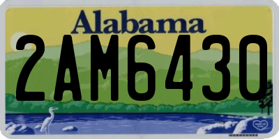 AL license plate 2AM6430