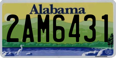 AL license plate 2AM6431