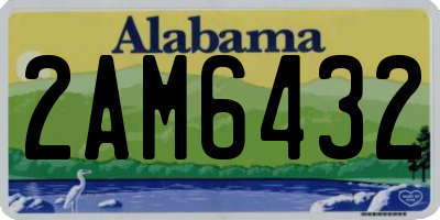 AL license plate 2AM6432