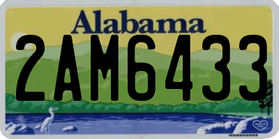 AL license plate 2AM6433