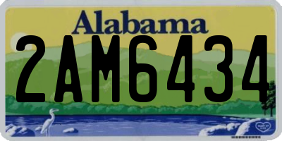 AL license plate 2AM6434